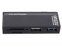 Ginzzu GR-562UB USB3.0-C SDXC/microSDXC Card Reader/Writer+2portUSB