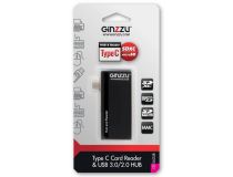 Ginzzu GR-562UB USB3.0-C SDXC/microSDXC Card Reader/Writer+2portUSB