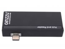 Ginzzu GR-562UB USB3.0-C SDXC/microSDXC Card Reader/Writer+2portUSB