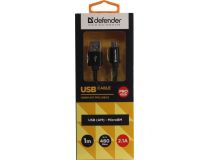 Defender 87802 Кабель USB 2.0 AM-- micro-B 1м, Black