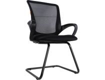  7017853 Офисное кресло Chairman 969 V TW-01 чёрный (на полозьях, спинка сетка)