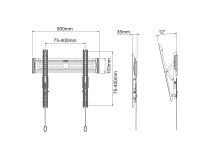 ONKRON TM5 Black  наклонный кронштейн (VESA75-400, 32-55 ,36.4кг)
