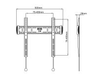 ONKRON FM5 фиксированный кронштейн (VESA 75/100/200x100/200/300x200/300/300x400/400, 32-55 , 56.8кг)