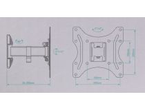 ONKRON M2S Black Универсальное поворотное крепление (VESA 100/200x100/200, 22-42 , 30кг)
