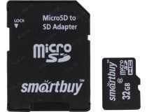 SmartBuy SB32GBSDCL10-01LE microSDHC 32Gb Class10 + microSD-- SD Adapter