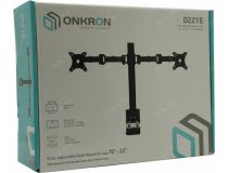 ONKRON D221E Настольный кронштейн для 2-х мониторов (VESA75/100, 10-32 , 2x10кг)
