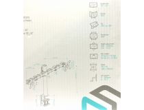 ONKRON D221E Настольный кронштейн для 2-х мониторов (VESA75/100, 10-32 , 2x10кг)