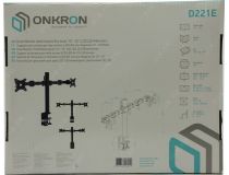 ONKRON D221E Настольный кронштейн для 2-х мониторов (VESA75/100, 10-32 , 2x10кг)