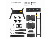 ONKRON TS1552 Black Мобильная стойка для 1 ТВ 32-65 (VESA100-600x400, 1200-1500мм, 45.5кг)