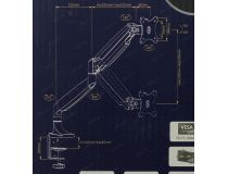 ONKRON G100 Black Настольный кронштейн для монитора (VESA75/100, 13-32 , 1-9кг)