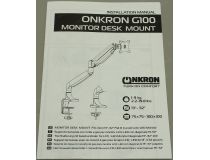 ONKRON G100 Black Настольный кронштейн для монитора (VESA75/100, 13-32 , 1-9кг)
