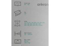 ONKRON TM6 наклонный кронштейн (VESA75/100/200/100x200/300/300x400/400/600x400, 40-65 , 36.4кг)