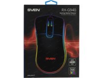 SVEN Gaming Optical Mouse RX-G940 Black  (RTL) USB 6btn+Roll