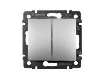 Legrand 770105 Выключатель 2клав 10A АЛМ VLN