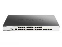 D-Link Switch DGS-3000-28XMP/B1A Управляемый 2 уровня с 24 портами 10/100/1000Base-T и 4 портами 10GBase-X SFP+