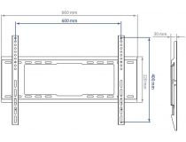 Kromax IDEAL-101 Black  фиксированный кронштейн (VESA75-600x400, 40кг)