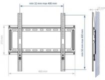 Kromax IDEAL-3W White  фиксированный кронштейн (VESA50-400, 50кг)
