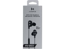 Наушники с микрофоном HARPER HV-803 Black (шнур 1.2м, с регулятором громкости)