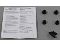 Наушники с микрофоном HARPER HV-803 Black (шнур 1.2м, с регулятором громкости)