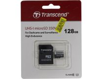 Transcend TS128GUSD350V microSDXC Memory Card 128Gb UHS-I U1 + microSD-- SD Adapter