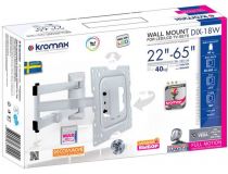 Kromax DIX-18W White, Универсальное поворотное крепление (VESA100-400, 40кг)