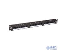 Patch Panel 19 1U UTP 24 port кат.5e ITK  PP24-1UC5EU-D05 
