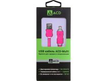 ACD ACD-U914-PMM  Кабель USB AM-- micro-B/Lightning 1м