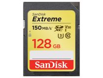 SanDisk Extreme SDSDXV5-128G-GNCIN SDXC Memory Card 128Gb UHS-I U3 V30