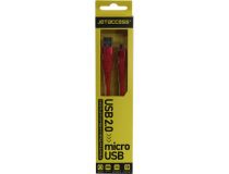 JETACCESS JA-DC27 1м Red Кабель USB 2.0 AM - micro-B 1м