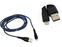 Smartbuy iK-520n-2 blue Кабель USB AM-- Lightning 2м