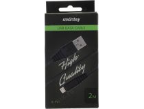 Smartbuy iK-520n-2-k Black Кабель USB AM-- Lightning 2м