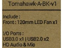 Miditower Aerocool TOMAHAWK-A-BK-V1  ATX без БП