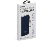 Внешний аккумулятор HIPER Power Bank TRAVEL10K Blue (2xUSB 2.4А, 10000mAh, Li-Pol)
