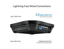 TP-LINK Archer AX6000 Wireless Router (8UTP 1000Mbps, 1WANx 2.5Gbps, 2xUSB, 802.11a/b/g/n/ac/ax, 4804Mbps)