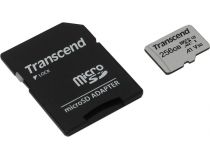Transcend TS256GUSD300S-A microSDXC Memory Card 256Gb UHS-I U3 V30 + microSD-- SD Adapter