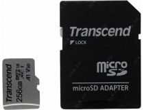 Transcend TS256GUSD300S-A microSDXC Memory Card 256Gb UHS-I U3 V30 + microSD-- SD Adapter