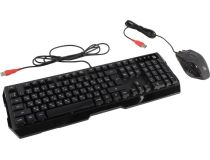 Bloody Gaming Desktop Q1300 Black (Кл-ра USB+ Мышь, 8кн, Roll, USB)