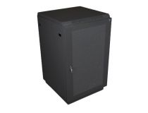 Шкаф ЦМО ШТК-М-27.6.10-44АА-9005 напольный 27U (600x1000) дверь перфорированная 2 шт., цвет чёрный (3ч)