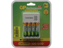 Зарядное уст-во GP GP270AAHC/CPB-2CR4 (NiMH, AA/AAA, питание от USB) +AAx4шт аккум.