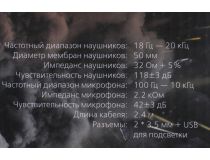 Наушники с микрофоном SmartBuy RUSH CRUSH EM SBHG-9650 (шнур 2.4м, с регулятором громкости)