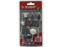 ЗУБР Мастер 35998-H10 Набор абразивных шарошек для дрели и гравера (10 предметов)