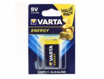 Батарейка щелочная VARTA 6LF22 (6LR61) Energy 9V (Крона)