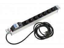 Rem (ЦМО) R-16-7S-A-440-3 Блок силовых розеток 19 , 1U, 7 евророзеток, шнур 3м