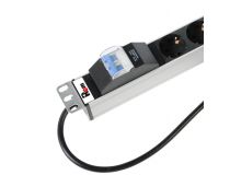 Rem (ЦМО) R-16-7S-A-440-3 Блок силовых розеток 19 , 1U, 7 евророзеток, шнур 3м