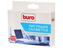 Buro BU-W/D Чистящие салфетки для экранов и оптики (5шт влажных + 5шт сухих)