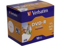 DVD-R Disc Verbatim  4.7Gb 16x уп. 10 шт printable 43521 