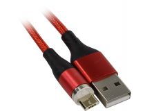 JETACCESS JA-DC28 1м Red Кабель USB 2.0 AM-- съёмный магнитный USB micro-B 1м