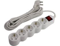 Сетевой фильтр 5bites SP5W-250 White 5м  ( 5 розеток )
