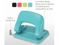 Дырокол Kw-Trio Twist 09609 макс.:30лист. металл ассорти отв.:2 с линейкой