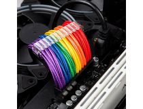 1STPLAYER RB-001 Rainbow Набор удлинительных кабелей для блока питания (35см, 24+2x4/8+2x6/8-pin)
